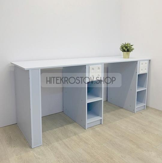 Стол маникюрный двойной №5 + 8 розеток фото