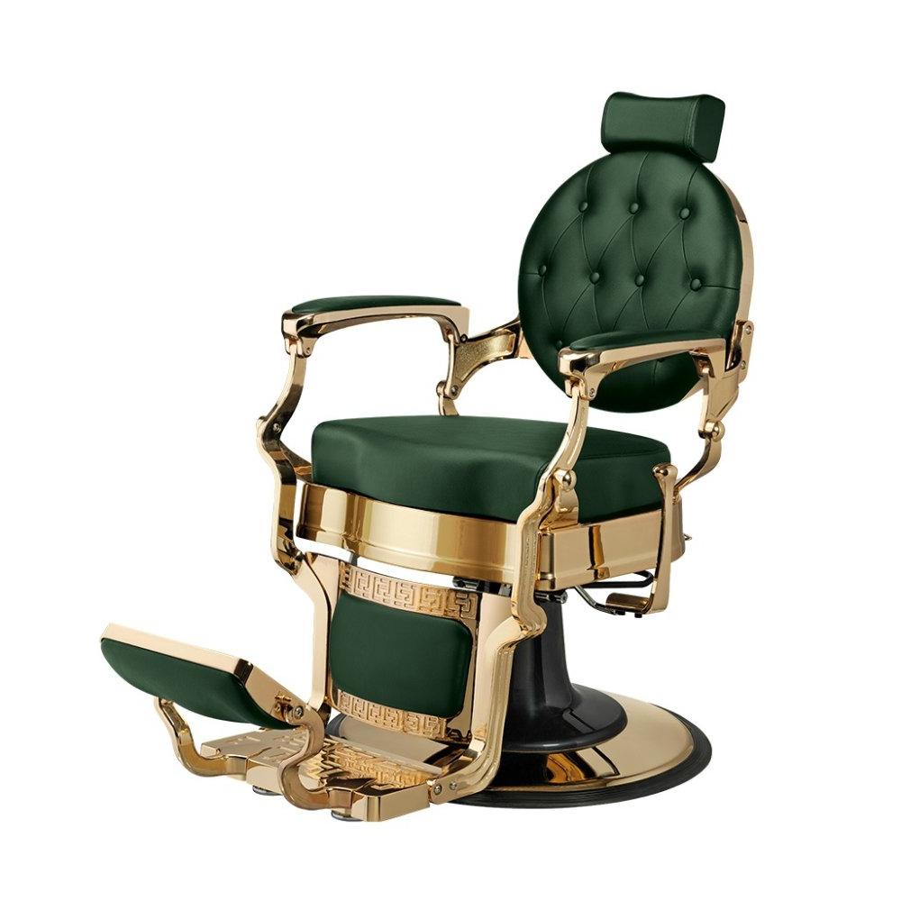 Кресло барбера Buzz Gold Green VIP02 фото
