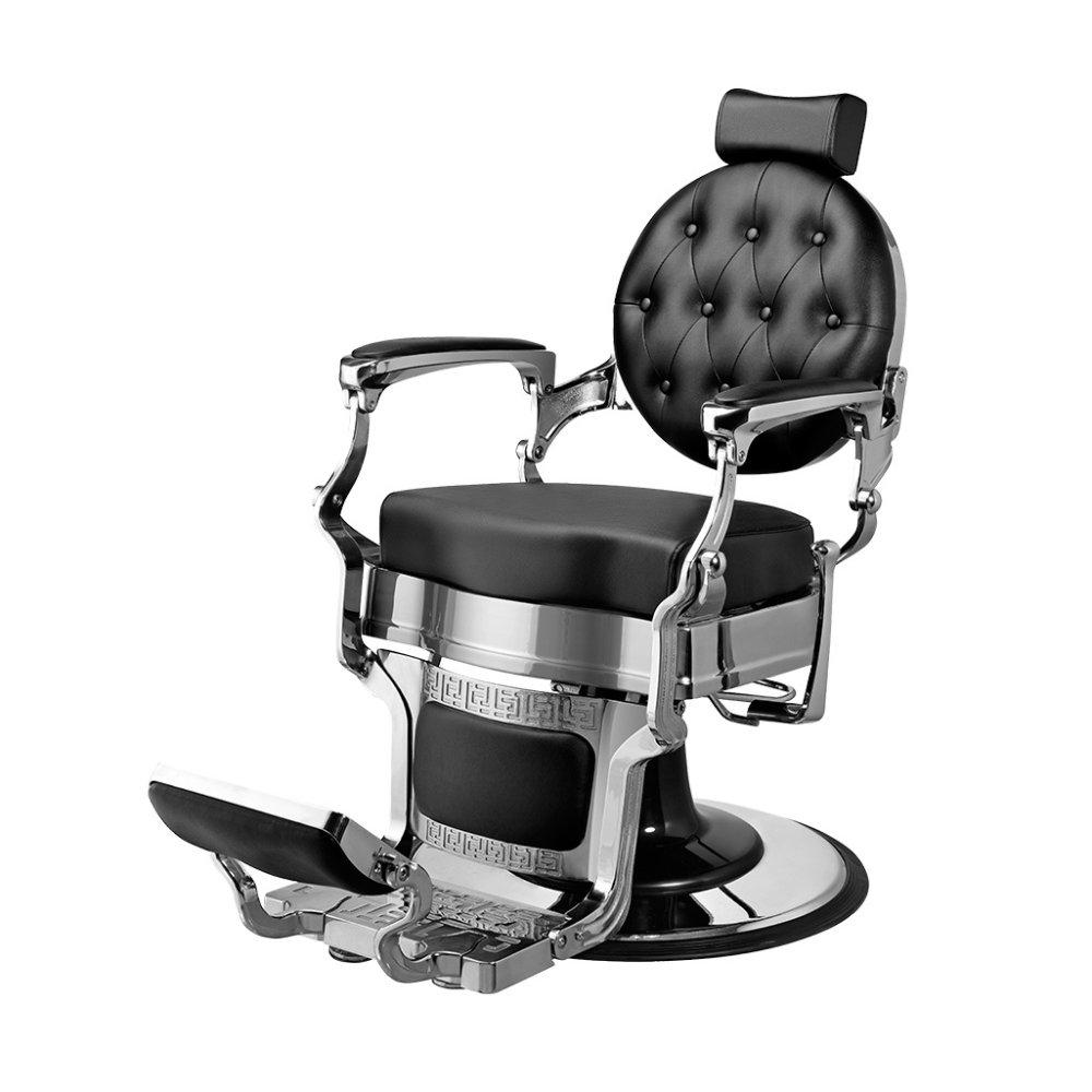 Кресло барбера Buzz Silver Black VIP02 фото