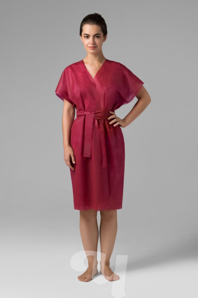 Халат-кимоно б/рук спандб бордо 10шт фото