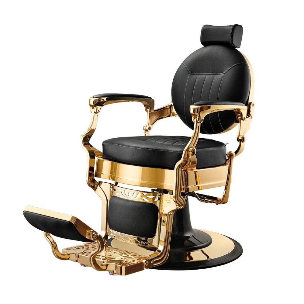 Кресло барбера Caesar Gold Black VIP01 фото