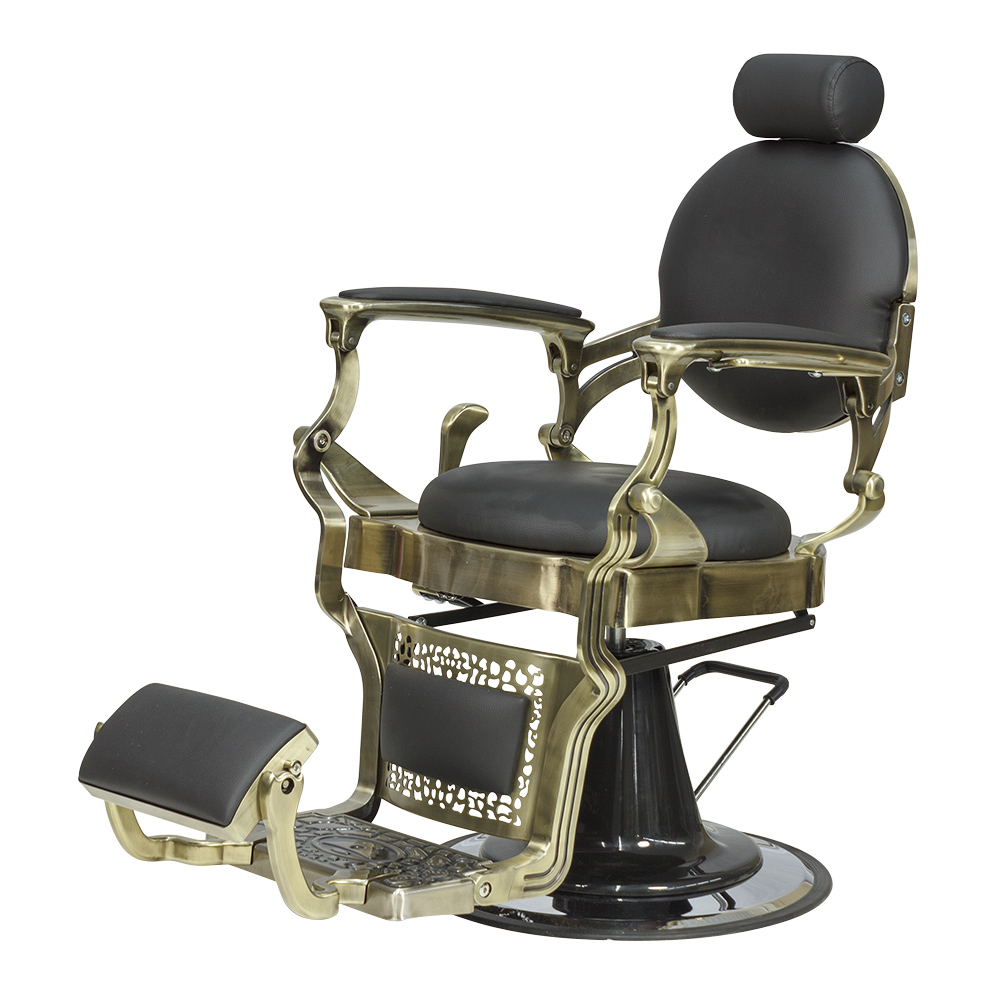 Кресло барбера Ричард полированный каркас медного цвета фото