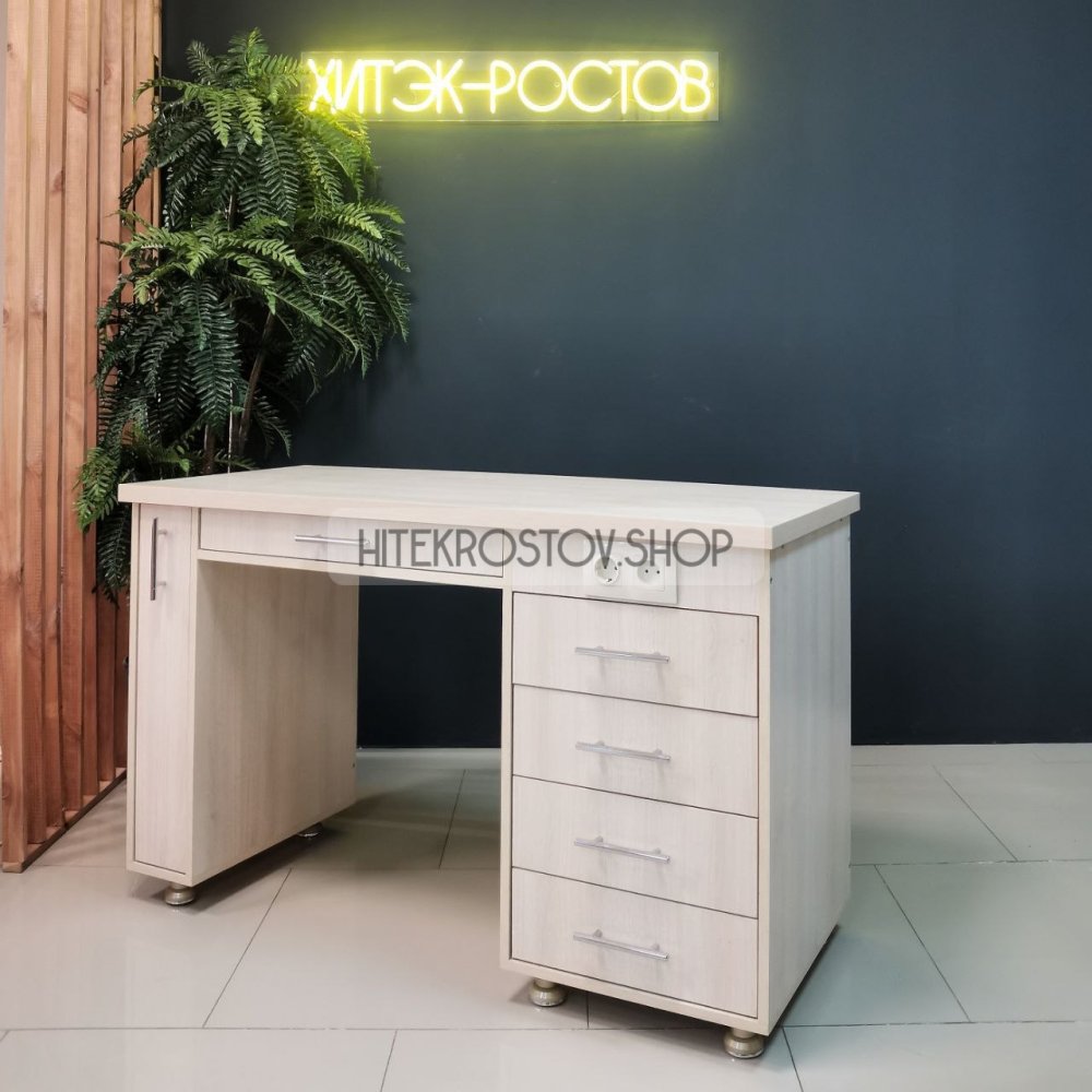 Стол маникюрный Премиум №1 + 2 розетки фото