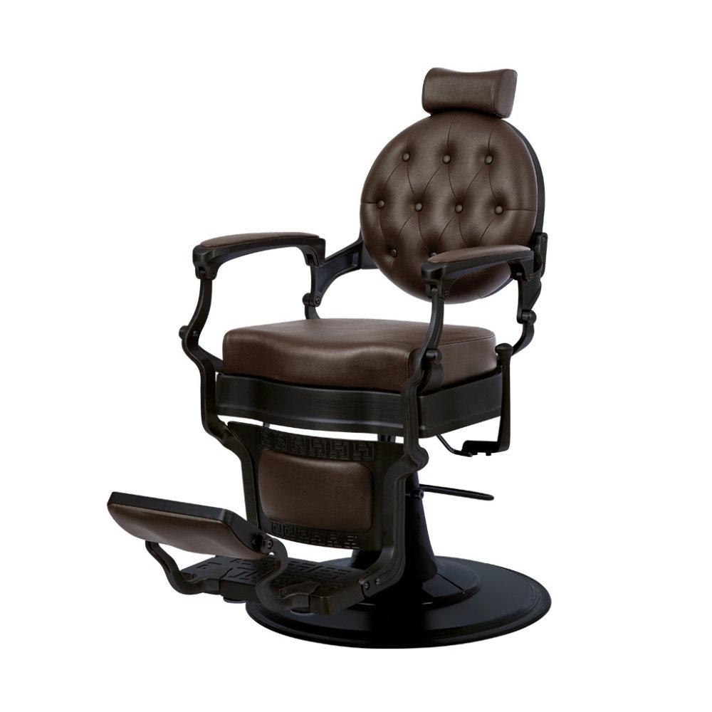 Кресло барбера Buzz Black Brown VIP02 фото