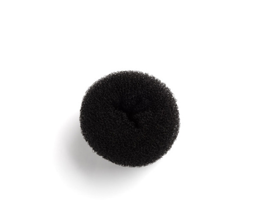 Валик для причесок нейлоновый 80 мм (бежевый, черный) фото