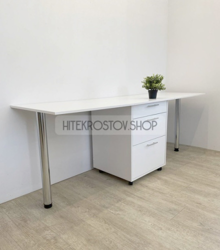 Стол маникюрный двойной №3 складной + 4 розетки фото