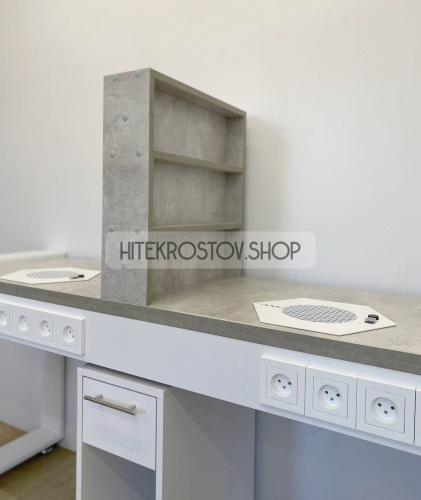 Стол маникюрный двойной №6 + 8 розеток фото