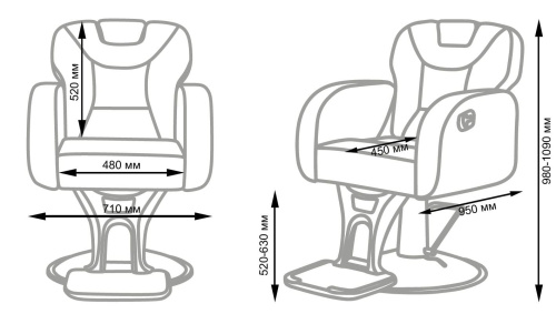 Кресло барбера Тайлер фото
