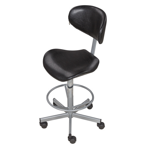 Стул Кейси высокий со спинкой (хром) фото