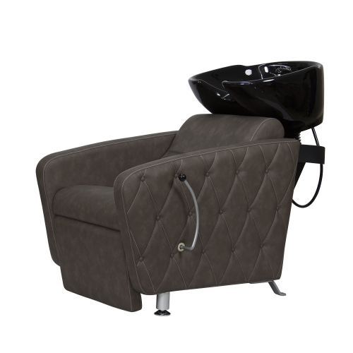 Мойка парикмахерская МД-123,с регулировкой ножной части, прострочкой и утяжкой (раковина глубокая) фото