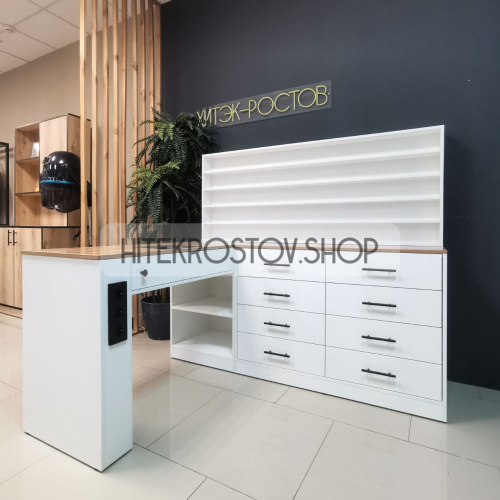 Стол маникюрный №65 + 4 розетки фото