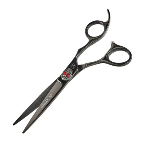 Парикмахерские ножницы KATACHI Skull Black прямые 6” фото