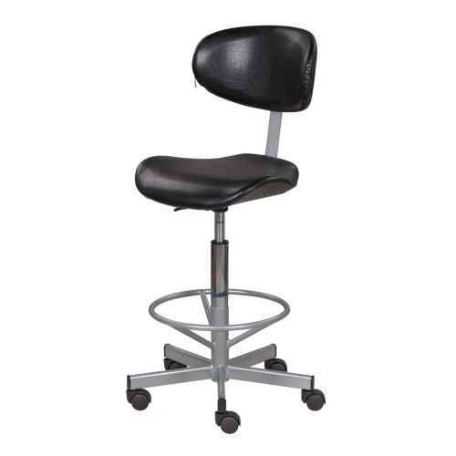 Стул Кейси высокий со спинкой (хром) фото