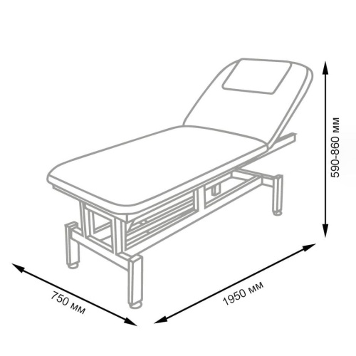 Кушетка косметологическая МД-837 фото