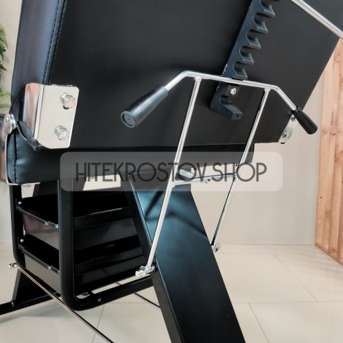 Кушетка косметологическая REST с лотками (черная) фото
