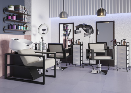 Кресло парикмахерское Дуглас, черный каркас фото