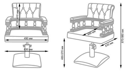 Кресло парикмахерское МД-170 фото