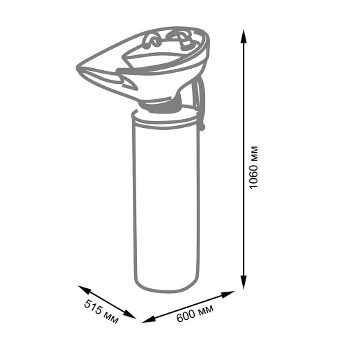Мойка парикмахерская Эко (раковина средняя) фото