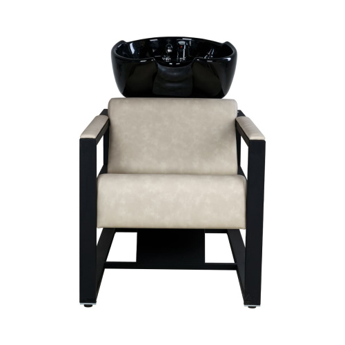 Мойка парикмахерская Дуглас, черный каркас (раковина глубокая) фото