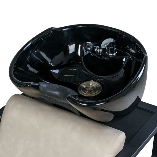 Мойка парикмахерская Дуглас, черный каркас (раковина глубокая) фото