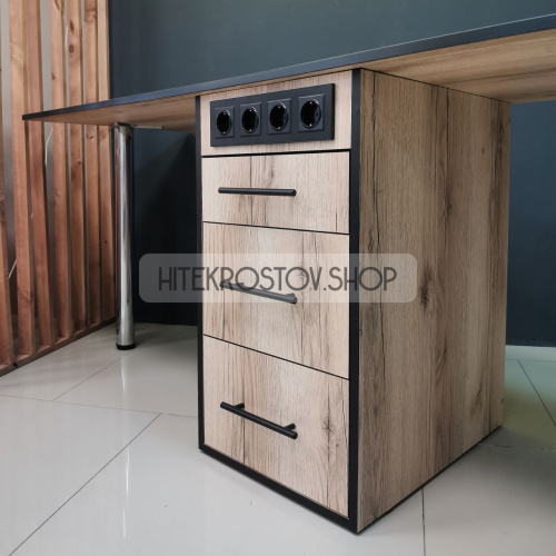 Стол маникюрный двойной №3 складной + 4 розетки фото