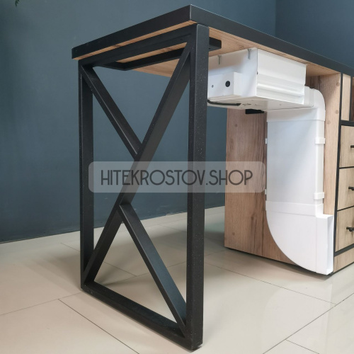 Стол маникюрный №64 + 4 розетки + вытяжка POLARUS фото