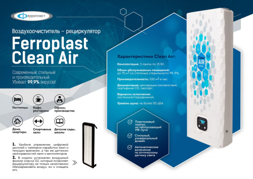 Рециркулятор Ferroplast Clean Air фото