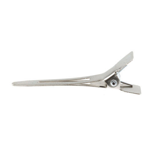 Зажим серебристый одинарный металл 4,4 см (10шт) фото