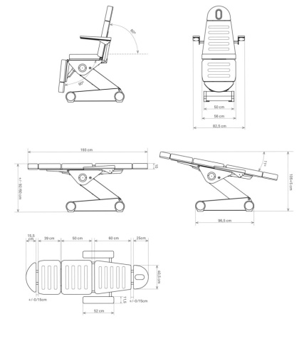 Кушетка косметологическая МК155 LA PRINCESA фото