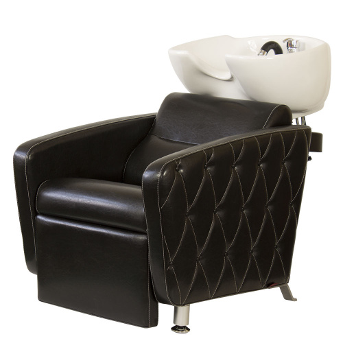 Мойка парикмахерская МД-123,с регулировкой ножной части, прострочкой и утяжкой (раковина глубокая) фото