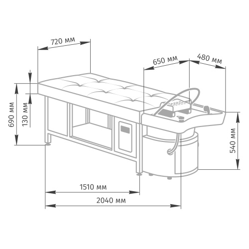 Кушетка для head-spa Наоми фото