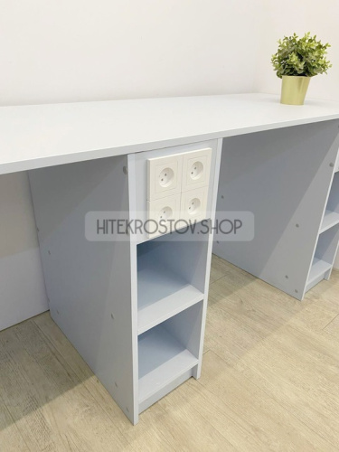 Стол маникюрный двойной №5 + 8 розеток фото