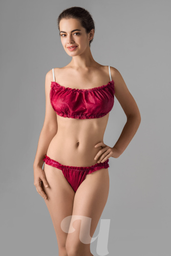 Топик с открытой спиной спан бордо 10шт фото