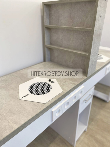 Стол маникюрный двойной №6 + 8 розеток фото