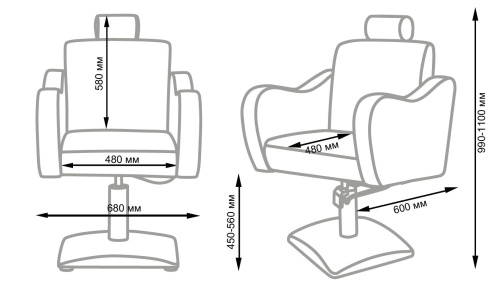 Кресло парикмахерское Бруклин  фото
