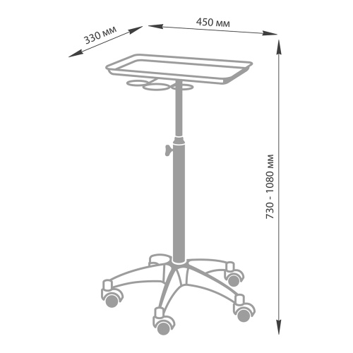 Тележка колориста Т-262, с магнитными чашами фото