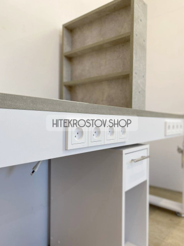 Стол маникюрный двойной №6 + 8 розеток фото