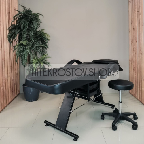 Кушетка косметологическая REST с лотками (черная) фото
