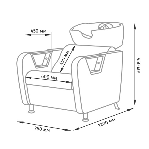 Мойка парикмахерская Бруно фото