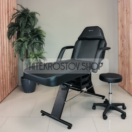 Кушетка косметологическая REST с лотками (черная) фото