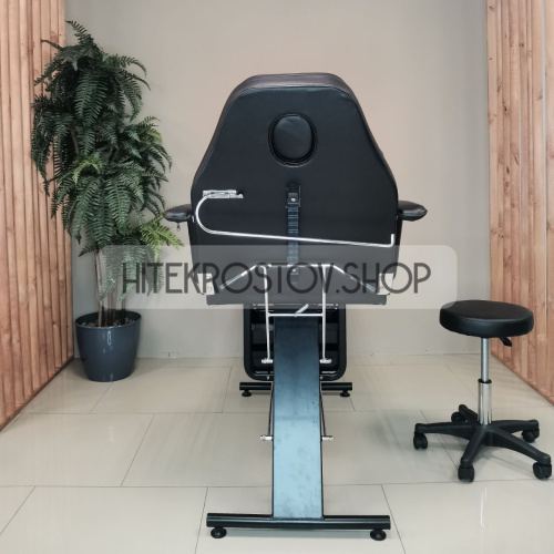 Кушетка косметологическая REST с лотками (черная) фото