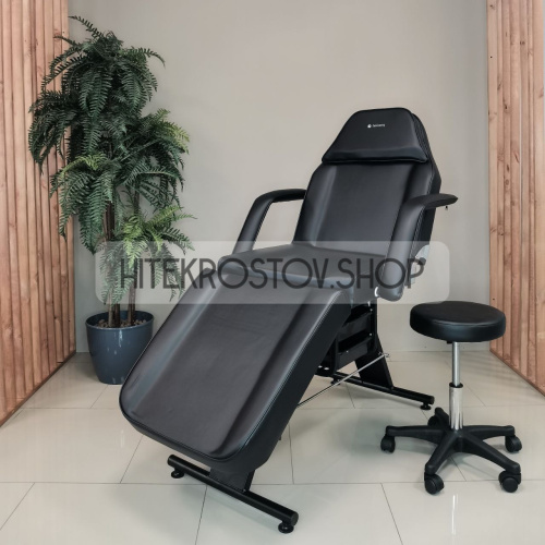 Кушетка косметологическая REST с лотками (черная) фото