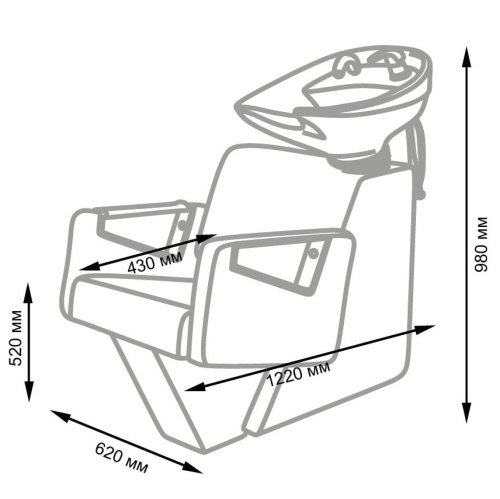 Мойка парикмахерская МД-08 фото