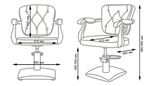 Кресло парикмахерское Модесто  фото