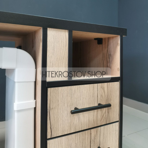 Стол маникюрный №64 + 4 розетки + вытяжка POLARUS фото