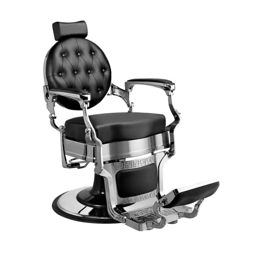 Кресло барбера Buzz Silver Black VIP02 фото