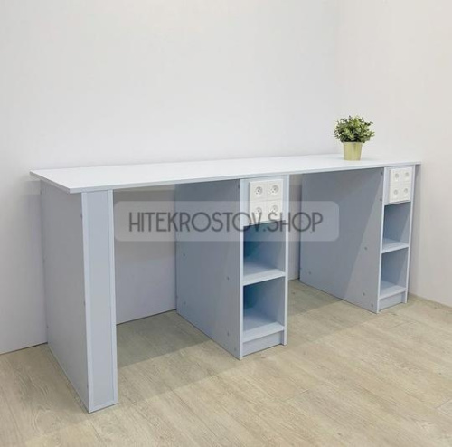 Стол маникюрный двойной №5 + 8 розеток фото