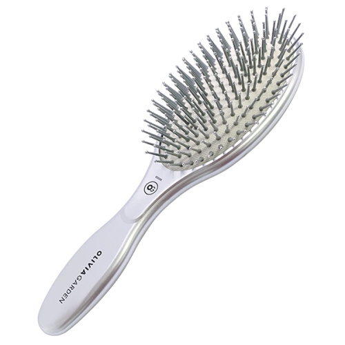 Щётка EXPERT CARE OVAL Nylon Bristles Silver с керамической поверхностью фото