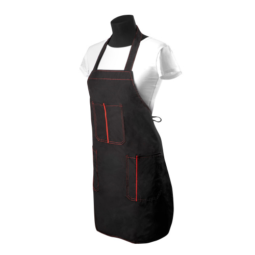 Фартук с карманами, черный фото