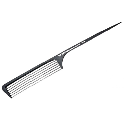 Расческа карбон с хвостиком  24 см фото